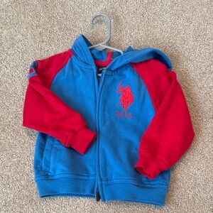 U.S. Polo Assn. Kids Hoodie in Blue and Red